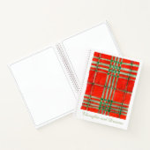 RED SCOTT TARTAN 8.5x11 Spiral Notebook Notizblock (Innenseite)