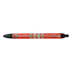 RED SCOTT TARTAN Black Ink Pen Kugelschreiber