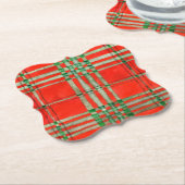 RED SCOTT TARTAN Bracket Paper Untersetzer (angewinkelt)