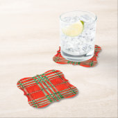 RED SCOTT TARTAN Bracket Paper Untersetzer (Vor Ort)