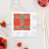 RED SCOTT TARTAN Cocktail Papier Napkins Serviette (Beispiel)