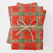 RED SCOTT TARTAN Flachpapier Geschenkpapier Set (Beispiel)