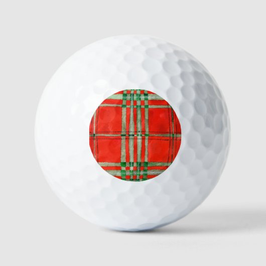 RED SCOTT TARTAN Golf Balls Golfball (Vorderseite)