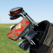 RED SCOTT TARTAN Golf Putter Cover + Initial Headcover (In Situ)