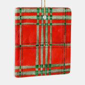 RED SCOTT TARTAN Keramik Keramikornament (Rechts)