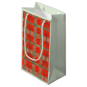 RED SCOTT TARTAN Kleine Geschenktüte (Vorderseite Schrägansicht)