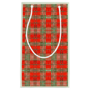 RED SCOTT TARTAN Kleine Geschenktüte