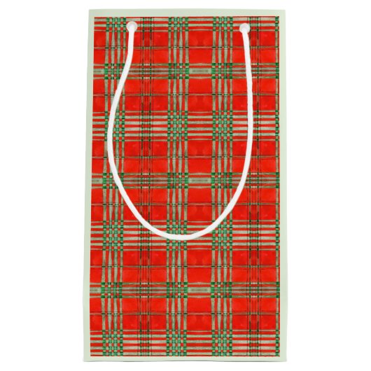 RED SCOTT TARTAN Kleine Geschenktüte (Vorderseite)