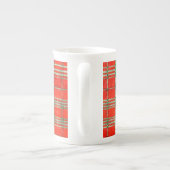 RED SCOTT TARTAN Knochen-China Tasse (Rückseite)