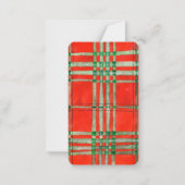 RED SCOTT TARTAN-Lesezeichen - 3,5 x 2 Karte (Vorderseite)