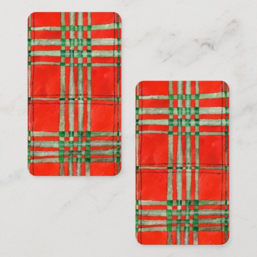 RED SCOTT TARTAN-Lesezeichen - 3,5 x 2 Karte (Vorne/Hinten)