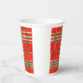 RED SCOTT TARTAN Paper Cups Pappbecher (Rechts)