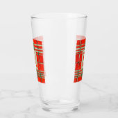 RED SCOTT TARTAN Pint Glass + Initial Glas (Links)