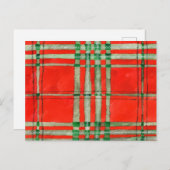 RED SCOTT TARTAN Postkarte (Vorne/Hinten)