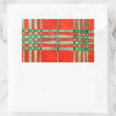 RED SCOTT TARTAN Rectangle Stickers (Tasche)