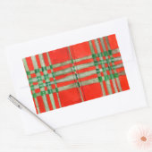 RED SCOTT TARTAN Rectangle Stickers (Umschlag)