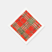 RED SCOTT TARTAN Standard Cocktail Papier Napkins Serviette (Ecke)