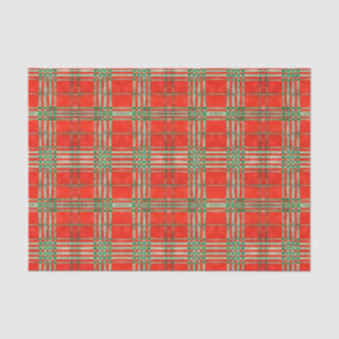 RED SCOTT TARTAN Tissue Paper Seidenpapier