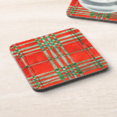 RED SCOTT TARTAN Untersetzer aus Hartkunststoff (Linke Seite)