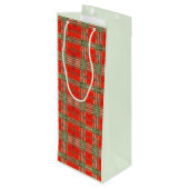 RED SCOTT TARTAN Weinbeutel Geschenktüte Für Weinflaschen (Rückseite Schrägansicht)