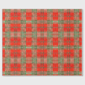 RED SCOTT TARTAN Wrapping Paper Geschenkpapier (Flach)