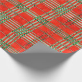 RED SCOTT TARTAN Wrapping Paper Geschenkpapier (Ecke)