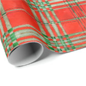 RED SCOTT TARTAN Wrapping Paper Geschenkpapier (Rolleneckpunkt)