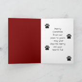 Red Scottish Heritage Tartan Fur Weihnachten Karte (Innenseite)