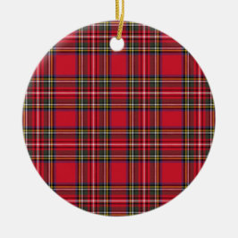Red Scottish Kariert Tartan Keramik Ornament