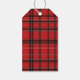 Red Scottish Tartan Gastgeschenk Hochzeit Geschenkanhänger
