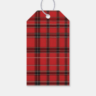 Red Scottish Tartan Gastgeschenk Hochzeit Geschenkanhänger