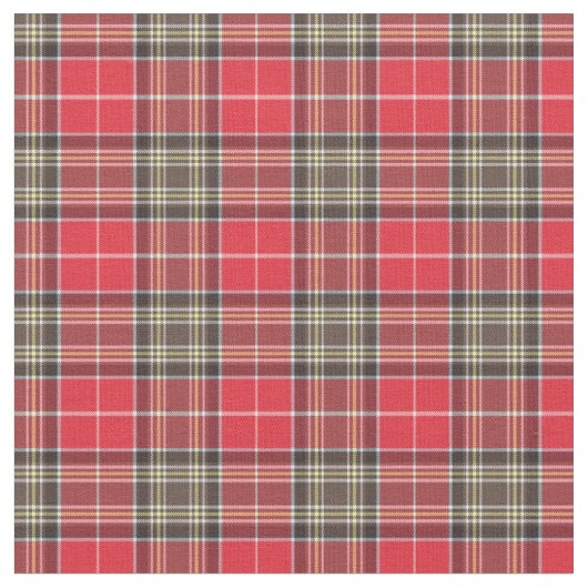Red Scottish Tartan Kariert Stoff (Nahaufnahme)