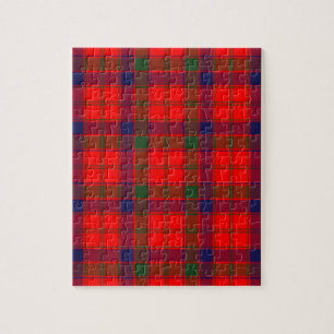 Red Scottish Tartan Puzzle