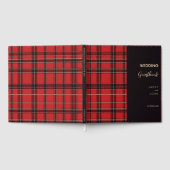 Red Scottish Tartan Wedding Gästebuch (Voll)