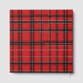 Red Scottish Tartan Wedding Gästebuch (Rückseite)