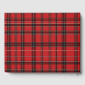 Red Scottish Tartan Wedding Gästebuch (Rückseite)