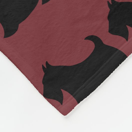 Red Scottish Terrier Fleece Blanket (Ecke)