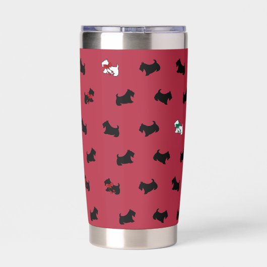 Red Scottish Terrier Tumbler Thermobecher (Rückseite)