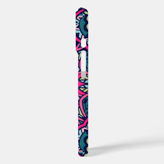 Red Scrapbook Muster iPhone Case (Rückseite / Links)