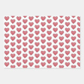 Red Scribble Heart and I Love You Script Pattern Geschenkpapier Set (Vorderseite)