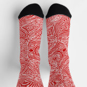 Red Scribble Socken (Oben)