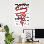 Red Scribble Tachisme Art Exhibition Poster (Heimbüro)