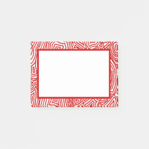 Red Scribbleprint Border Post-it Klebezettel