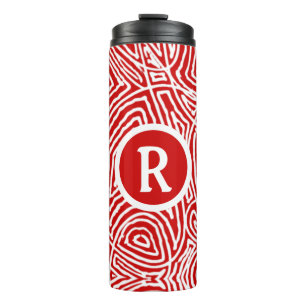 Red Scribbleprint Erstflasche Cooler Thermosbecher