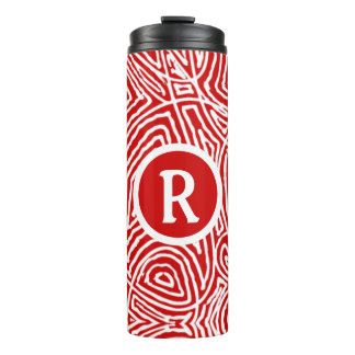 Red Scribbleprint Erstflasche Cooler Thermosbecher