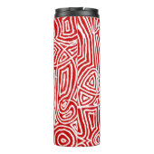 Red Scribbleprint Erstflasche Cooler Thermosbecher (Rückseite)