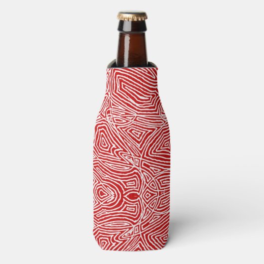 Red Scribbleprint Flaschenkühler (Flaschenvorderseite)