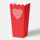 Red Scribbleprint Herz Geschenkschachtel (Rückseite)