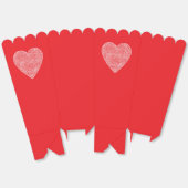 Red Scribbleprint Herz Geschenkschachtel (Ungeklappt)