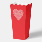 Red Scribbleprint Herz Geschenkschachtel (Vorderseite)